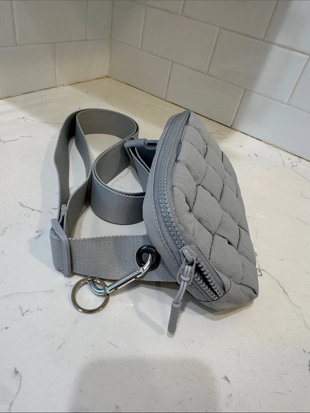 Gray Quilted Crossbody Satchel - Modern Women’s Bag